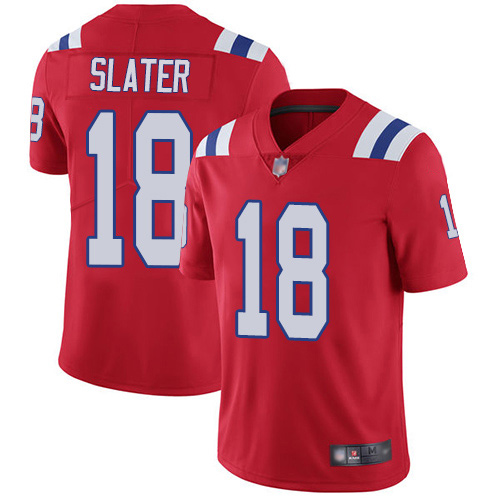New England Patriots Football #18 Vapor Limited Red Men Matthew Slater Alternate NFL Jersey->new england patriots->NFL Jersey